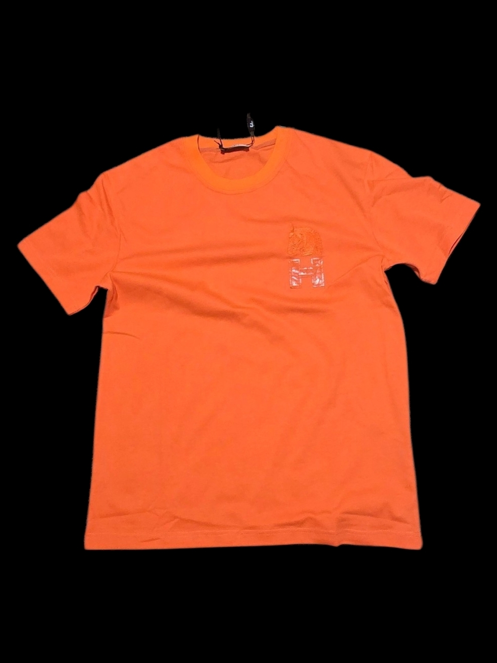Men's Orange Short-Sleeve Logo T-Shirt